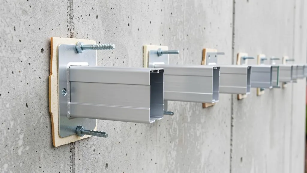 Brackets for ventilated facades: types, projection, materials and thermal breaks