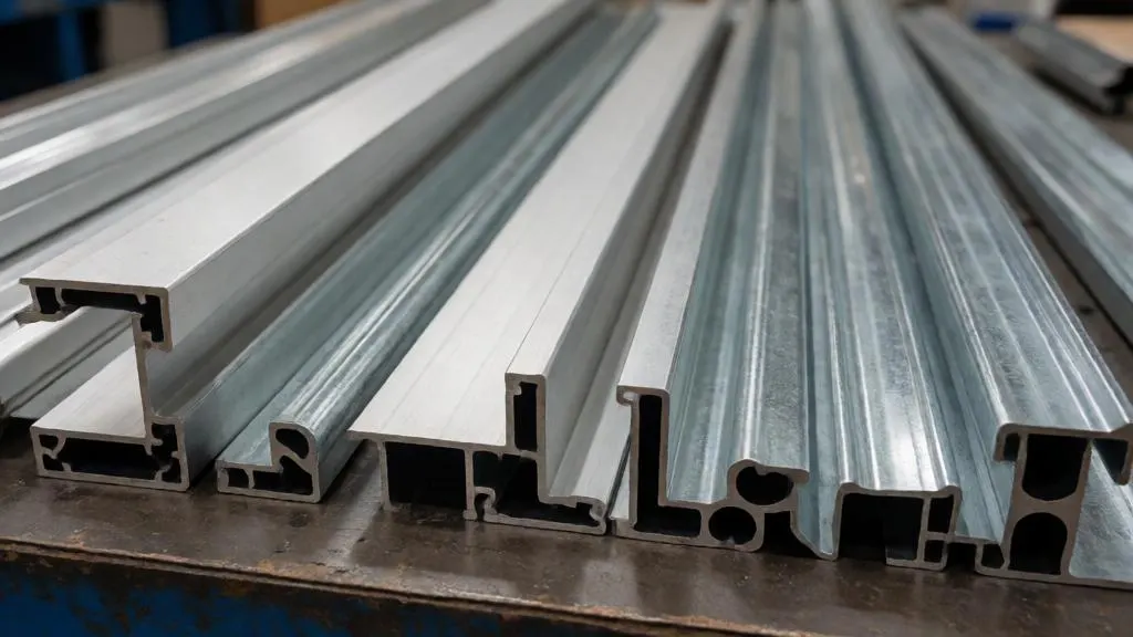 Subframe profiles and alloys for ventilated facades: L, omega, T, Z, aluminium and steel