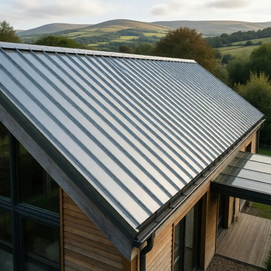 Aluminium standing seam roofing