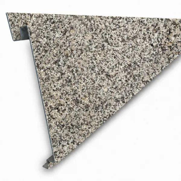 Stone-look linear panel "Silver Granite"
