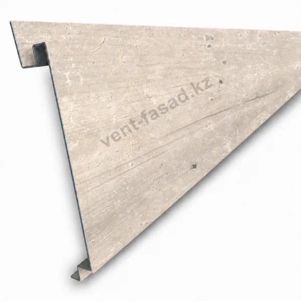 Stone-look linear panel "Sand Travertine"
