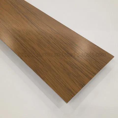 Aluminium facade sheet, colour Dark Oak (WOOD), 1.5 mm