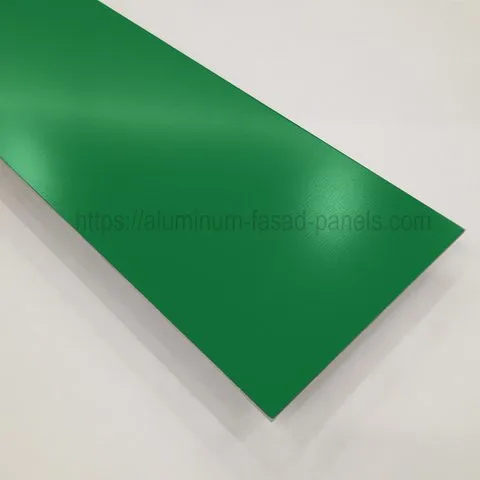 Aluminium facade sheet RAL 6037 (PVDF) 1.5 mm
