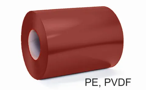 Aluminium roofing strip 0.8 mm RAL 3003 Burgundy PVDF