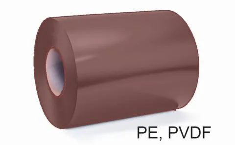 Aluminium roofing strip 0.8 mm RAL 8004 Brown PVDF
