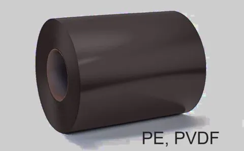 Aluminium roofing strip 0.8 mm RAL 8019 Brown PVDF