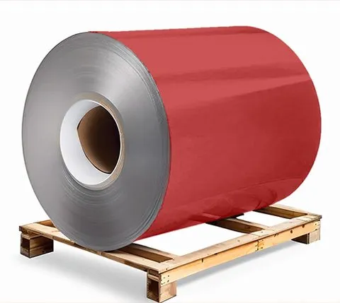 Galvanised steel 0.5×1250×3000 mm RAL 3002 Raspberry, primer on reverse side / protective film