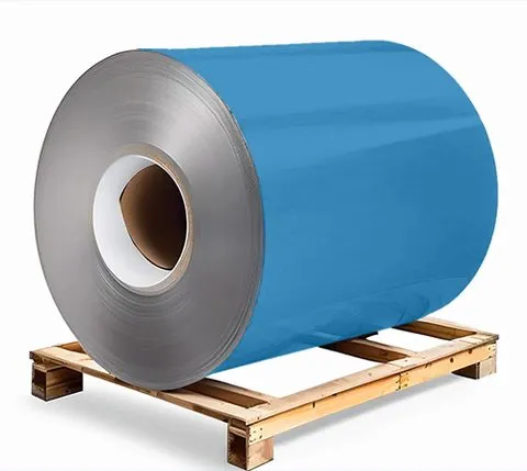 Galvanised steel 0.5×1250×3000 mm RAL 5012 Light Blue, primer on reverse side / protective film