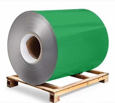 Galvanised steel 0.5×1250×3000 mm RAL 6037 Green, primer on reverse side / protective film