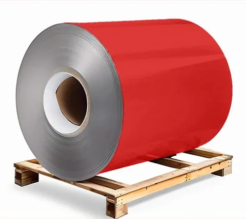 Galvanised steel 0.7×1250×3000 mm RAL 3020 Red, primer on reverse side / protective film