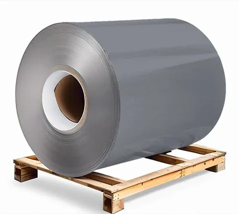 Galvanised steel 0.7×1250×3000 mm RAL 7037 Mouse Grey, primer on reverse side / protective film