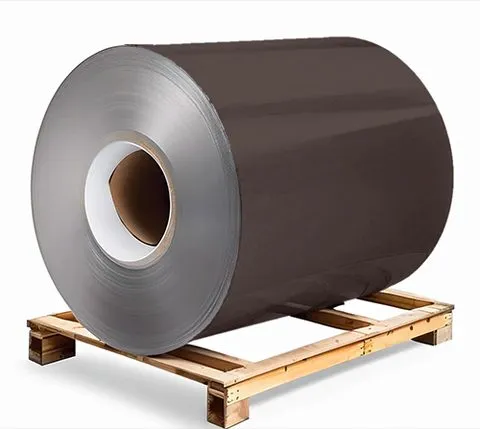 Galvanised steel 0.7×1250×3000 mm RAL 8017 Chocolate Brown, primer on reverse side / protective film