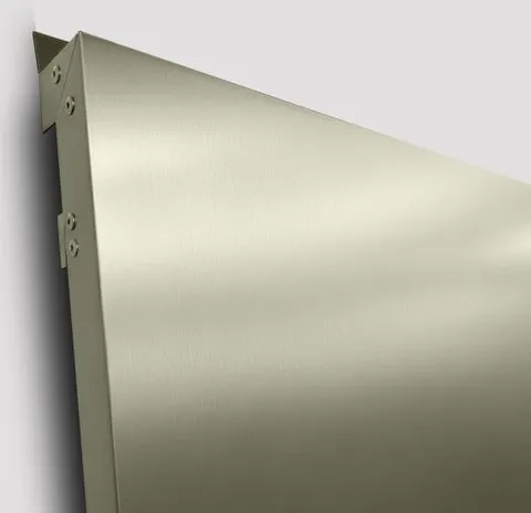 Facade cladding cassettes, AISI titanium nitride, colour Champagne