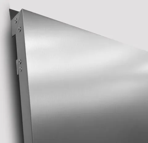 Facade cladding cassettes, AISI titanium nitride, colour Steel