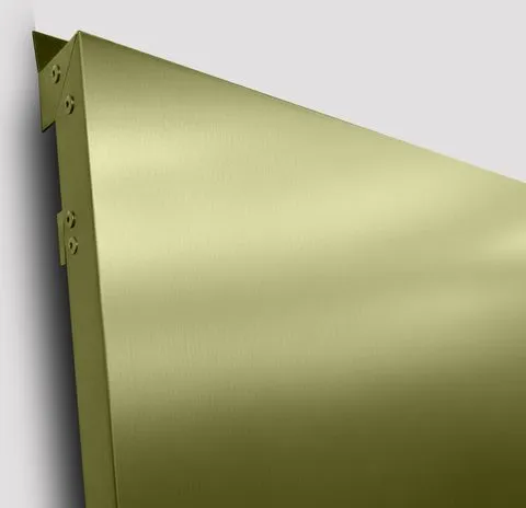 Facade cladding cassettes, AISI titanium nitride, colour Light bronze