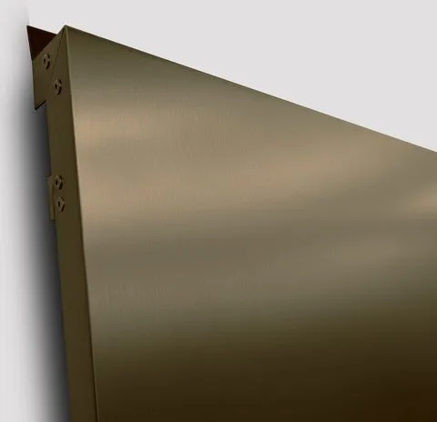 Facade cladding cassettes, AISI titanium nitride, colour Dark bronze