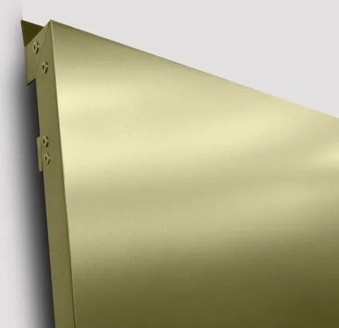 Facade cladding cassettes, AISI titanium nitride, colour Gold