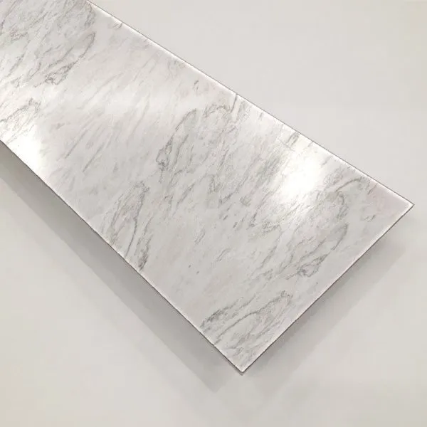 Coil-coated aluminium for facade 1.5×1500×4000, PlastCover coating, colour 1283 Travertine Silver AluHype